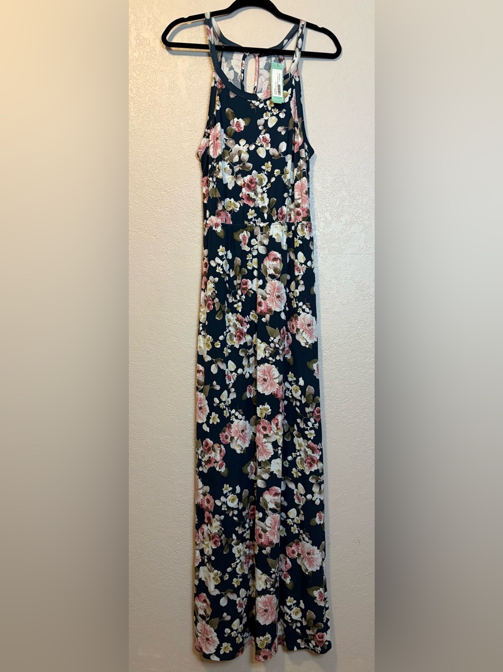 NWT Stitchfix Papermoon Blue Floral Maxi Dress Size L